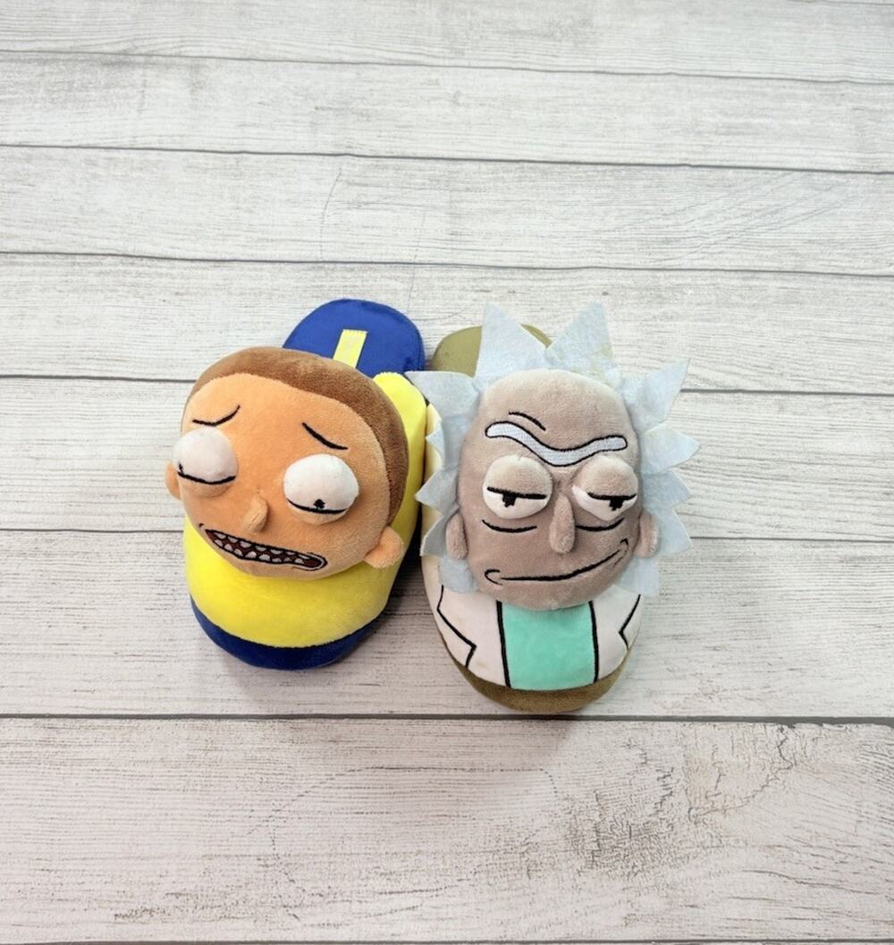 Rick and Morty Men's 3D Characters Slippers Ground Up Licensed Size 9/10